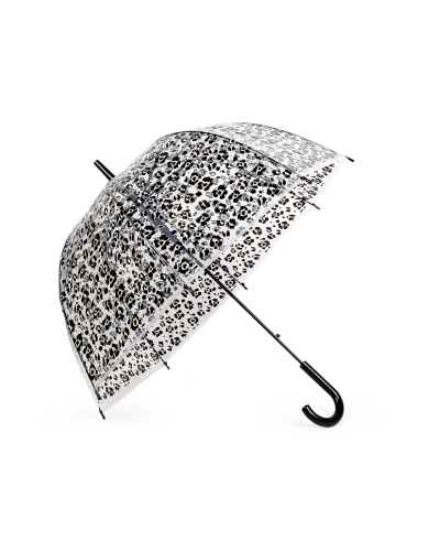 Dámsky / dievčenský priehľadný vystreľovací dáždnik leopard - 1 ks | Mimib