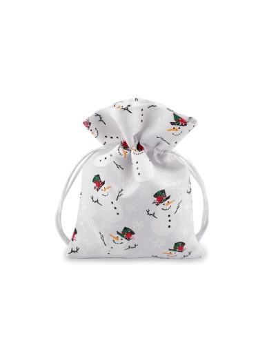 Vianočné darčekové vrecko snehuliak 13x18 cm - 1 ks | Mimib