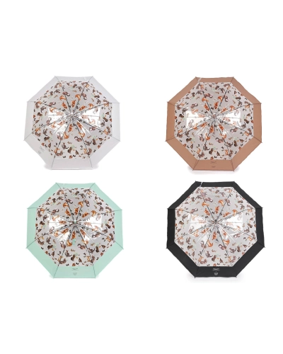 Dámsky / dievčenské priehľadný vystreľovací dáždnik mačky - 1 ks | Mimib