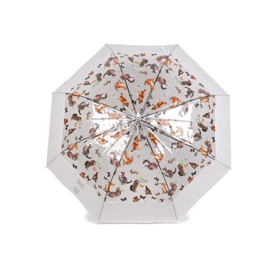 Dámsky / dievčenské priehľadný vystreľovací dáždnik mačky - 1 ks | Mimib