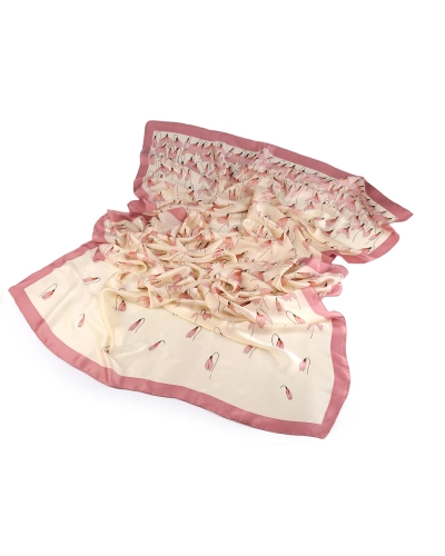 Saténová šatka / šál snežienky 85x185 cm - 1 ks | Mimib