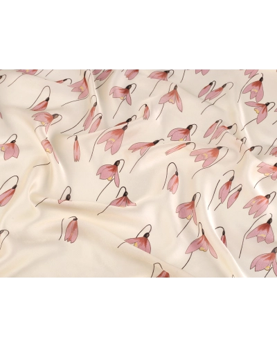 Saténová šatka / šál snežienky 85x185 cm - 1 ks | Mimib