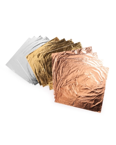 Metalické plátky na zdobenie 14x14 cm - 1 sada | Mimib