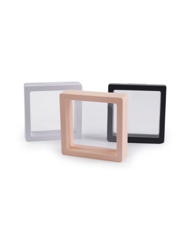 Rámček / krabička s priehľadnou fóliou k originálnemu darčekovému baleniu 7x7 cm - 1 ks | Mimib