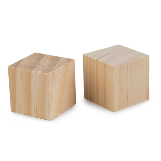 Drevená kocka - polotovar na dotvorenie 3x3 cm - 10 ks | Mimib