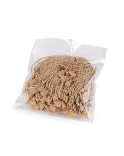 Šnúrka na visačku jutová s poistkou - 200 ks | Mimib