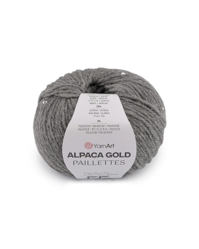 Pletacia priadza Alpaca Gold s flitrami 50 g - 1 ks | Mimib