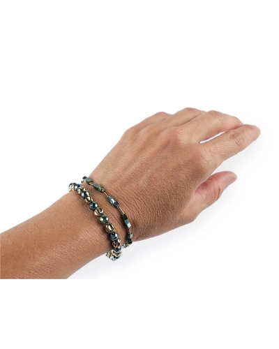 Pružné náramky z hematitu sada 2 ks - 1 sada | Mimib