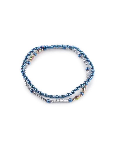 Pružné náramky z hematitu sada 2 ks - 1 sada | Mimib