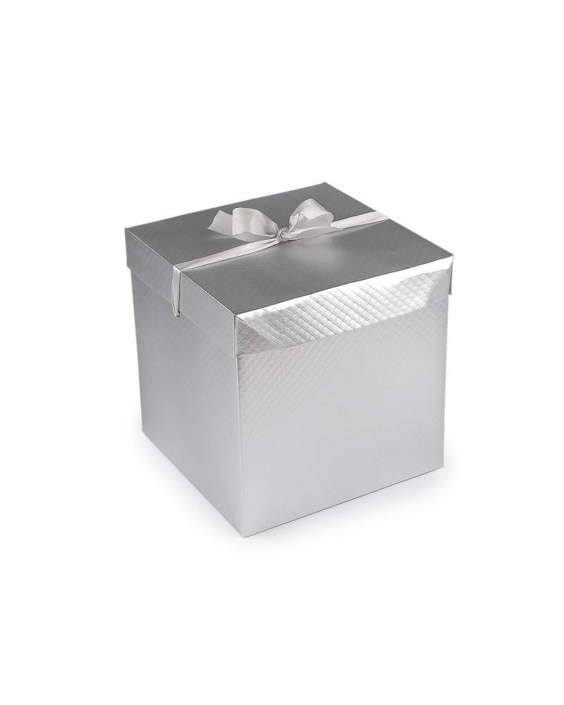 Darčeková krabica s mašľou metalická - 1 ks | Mimib