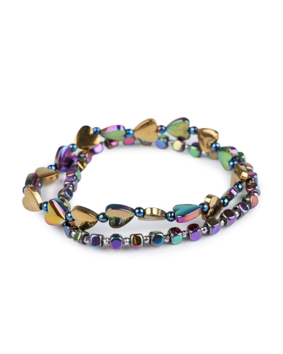 Pružné náramky z hematitu sada 2 ks - 1 sada | Mimib