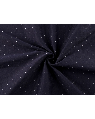 Odevná strečová tkanina s kamienkami hotfix - 1 m | Mimib