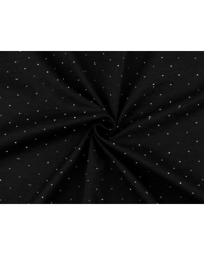 Odevná strečová tkanina s kamienkami hotfix - 1 m | Mimib