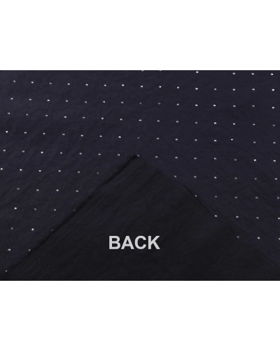 Odevná strečová tkanina s kamienkami hotfix - 1 m | Mimib