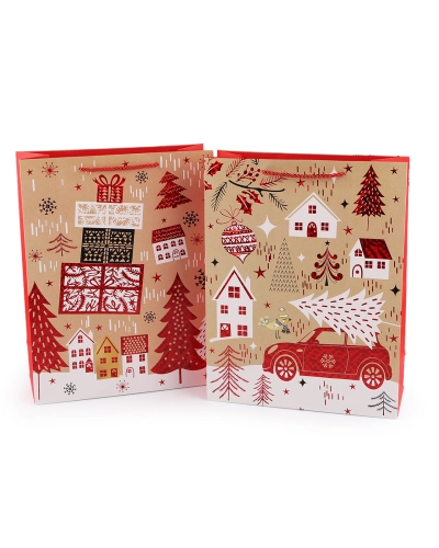 Vianočná darčeková taška veľká - 4 ks | Mimib