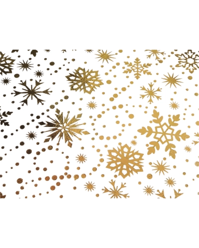 Vianočný velvet / zamat na výrobu behúňov a dekorácií - vločka, šírka 28 cm - 2.7 m | Mimib