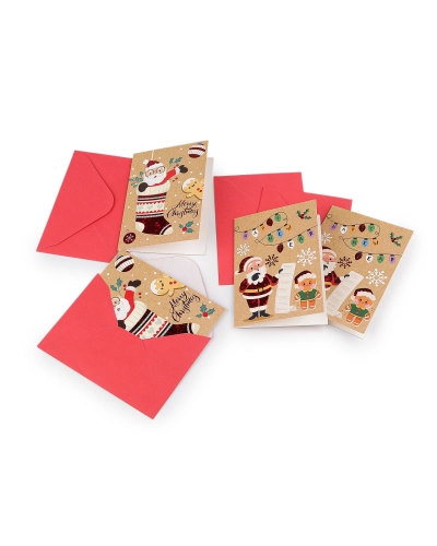 Mini vianočné prianie s obálkou sada 4 ks - 1 sáčok | Mimib