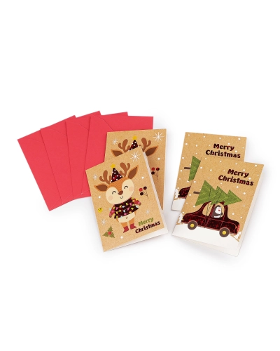 Mini vianočné prianie s obálkou sada 4 ks - 1 sáčok | Mimib