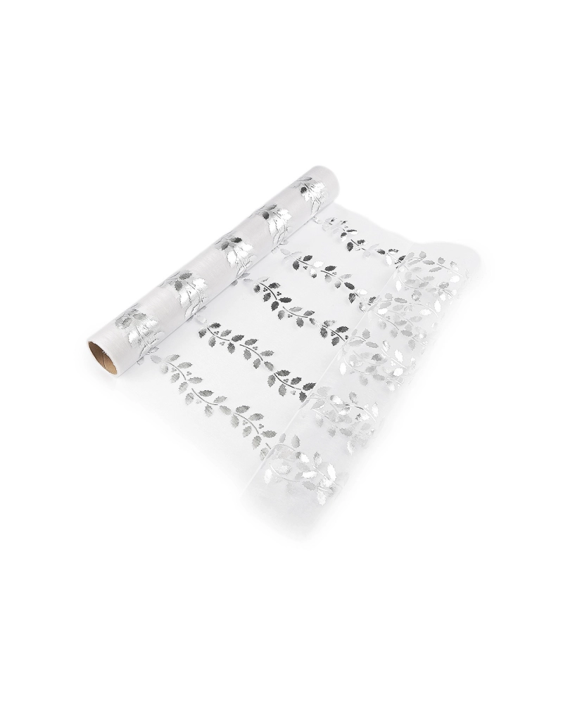 Vianočná organza s potlačou - cezmína, šírka 36 cm - 4.5 m | Mimib