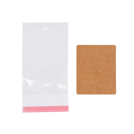 Papierová karta na brošňu s vreckom s eurozávesom 6x7,5 cm - 20 sada | Mimib