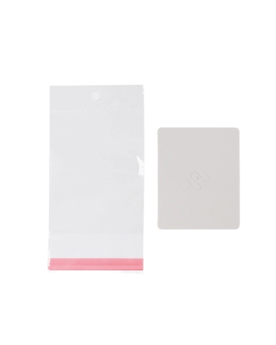 Papierová karta na brošňu s vreckom s eurozávesom 6x7,5 cm - 20 sada | Mimib