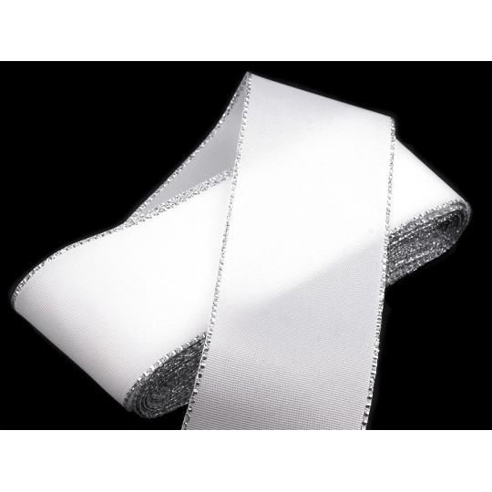 Stuha taftová s lurexom šírka 40 mm - 10 m | Mimib