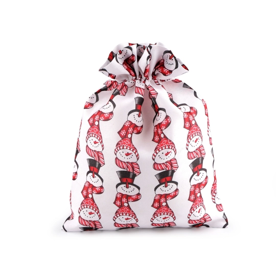 Vianočné darčekové vrecko snehuliak 30x40 cm - 1 ks | Mimib