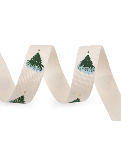 Bavlnená stuha šírka 15 mm vianočná - 22.5 m | Mimib