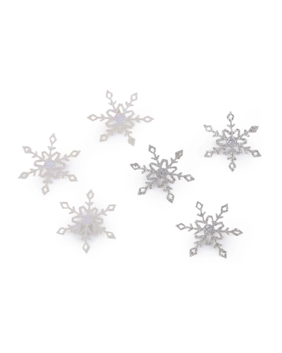 Vianočná filcová vločka s glitrami Ø30 mm - 10 ks | Mimib