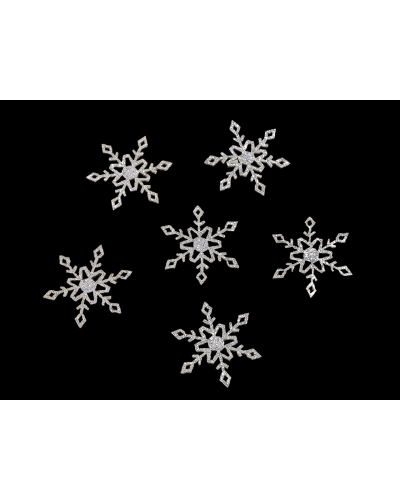 Vianočná filcová vločka s glitrami Ø30 mm - 10 ks | Mimib