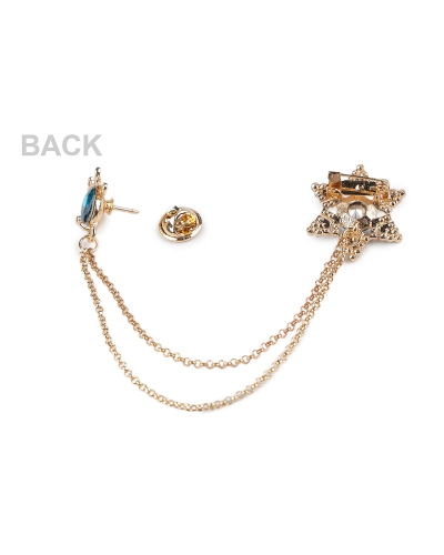 Brošňa / spona dragoun s brúsenými kamienkami - 1 ks | Mimib