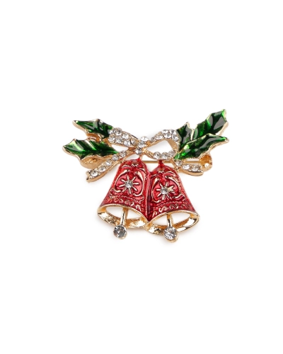 Vianočná brošňa s brúsenými kamienkami - 1 ks | Mimib