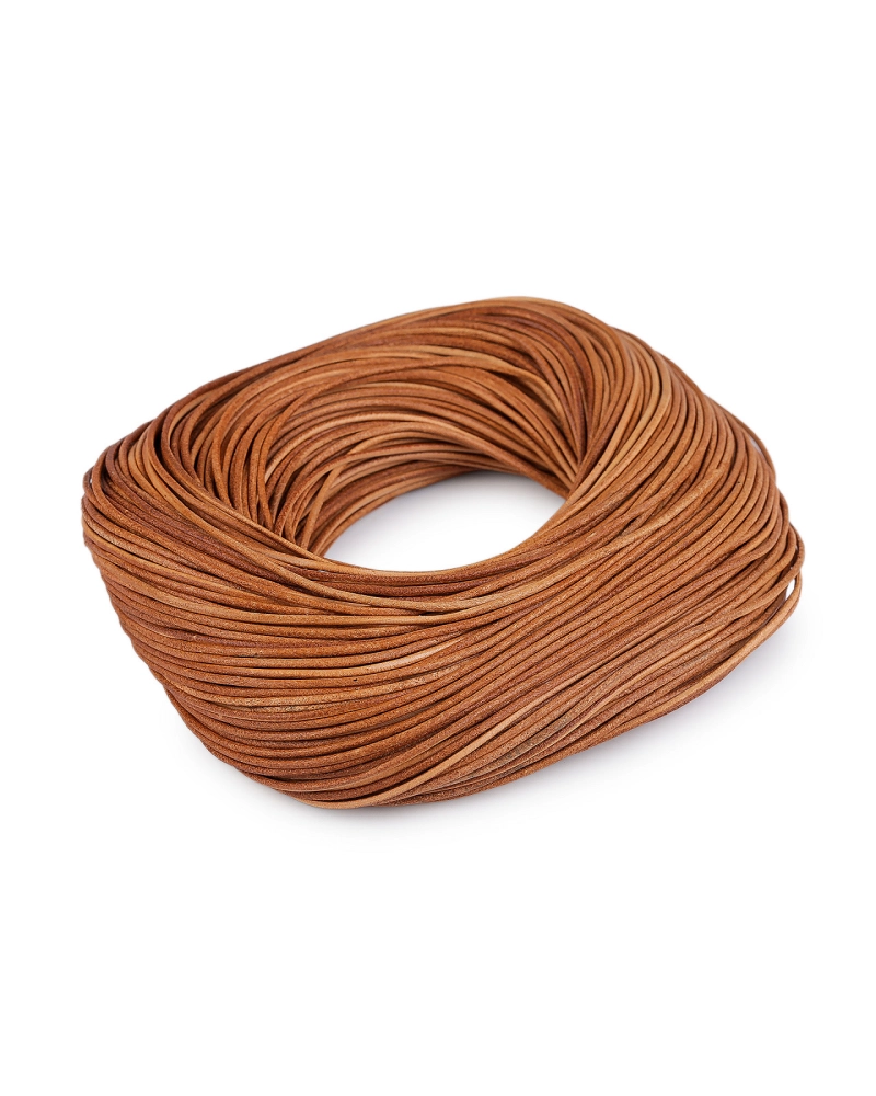 Kožená šnúrka okrúhla Ø2 mm metráž - 1 m | Mimib