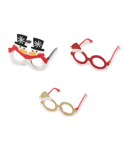 Vianočné párty / karnevalové okuliare Santa, snehuliak - 1 ks | Mimib
