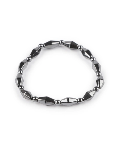 Náramok pružný hematitový, unisex - 1 ks | Mimib