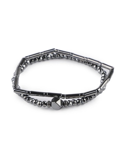 Pružné náramky z hematitu sada 2 ks - 1 sada | Mimib