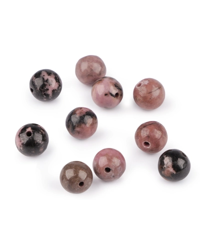 Rodonit, minerálne koráliky Ø8 mm - 10 ks | Mimib