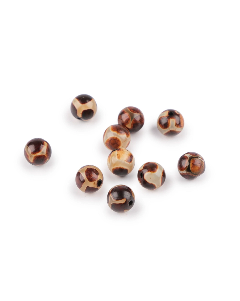 Achát Dzi syntetický, minerálne koráliky Ø8 mm - 10 ks | Mimib