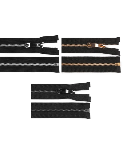 Kovový zips No 5 dĺžka 75 cm s ozdobným bežcom - 1 ks | Mimib