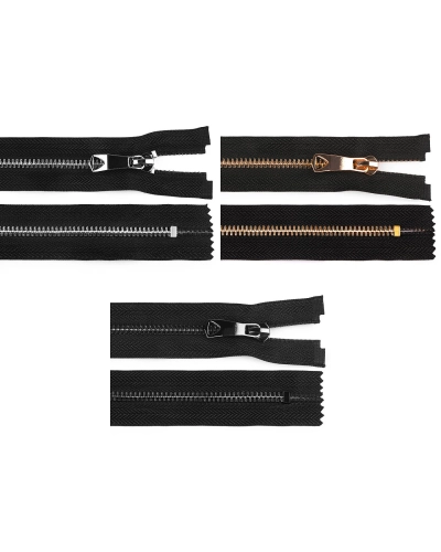 Kovový zips No 5 dĺžka 18 cm s ozdobným jazdcom - 1 ks | Mimib