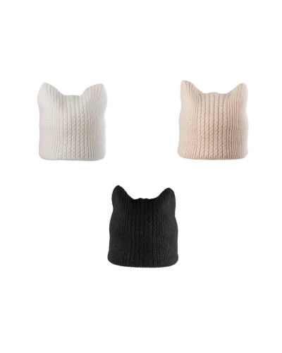 Dámska / dievčenská zimná čiapka s vlnou z angorského králika - 1 ks | Mimib