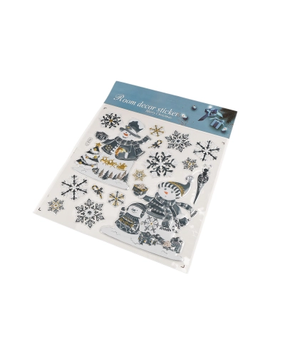 Vianočné samolepky plastické 3D na okná a dvere - 1 kar. | Mimib