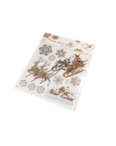 Vianočné samolepky plastické 3D na okná a dvere - 1 kar. | Mimib