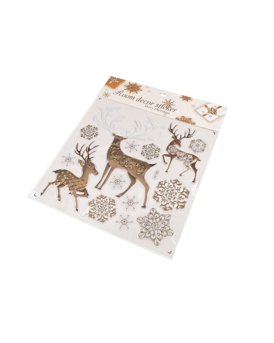 Vianočné samolepky plastické 3D na okná a dvere - 1 kar. | Mimib