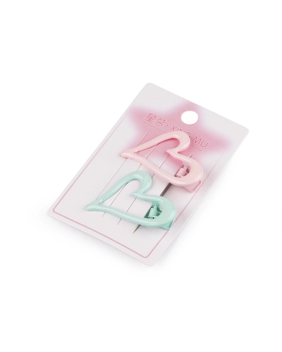 Kovové sponky do vlasov srdce, hviezdy, okuliare - 2 ks | Mimib