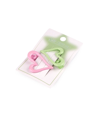 Kovové sponky do vlasov srdce, hviezdy, okuliare - 2 ks | Mimib