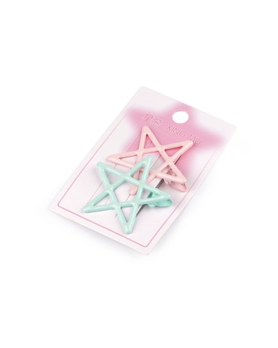 Kovové sponky do vlasov srdce, hviezdy, okuliare - 2 ks | Mimib