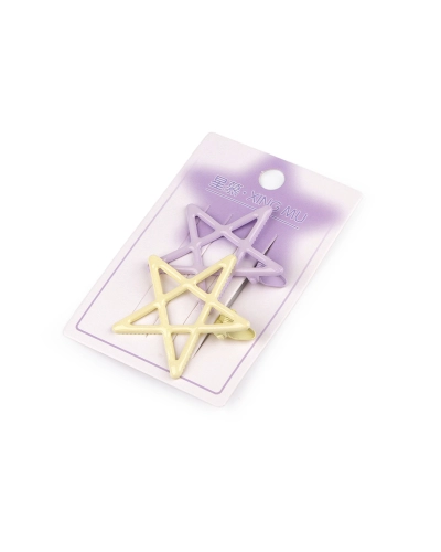 Kovové sponky do vlasov srdce, hviezdy, okuliare - 2 ks | Mimib