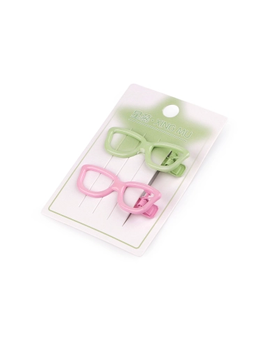 Kovové sponky do vlasov srdce, hviezdy, okuliare - 2 ks | Mimib