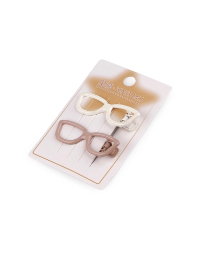 Kovové sponky do vlasov srdce, hviezdy, okuliare - 2 ks | Mimib